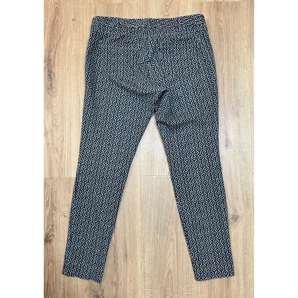 J.McLaughlin Pants Printed Pull On Stretch Zipper Womens 6 Casual Preppy Office - Picture 9 of 15